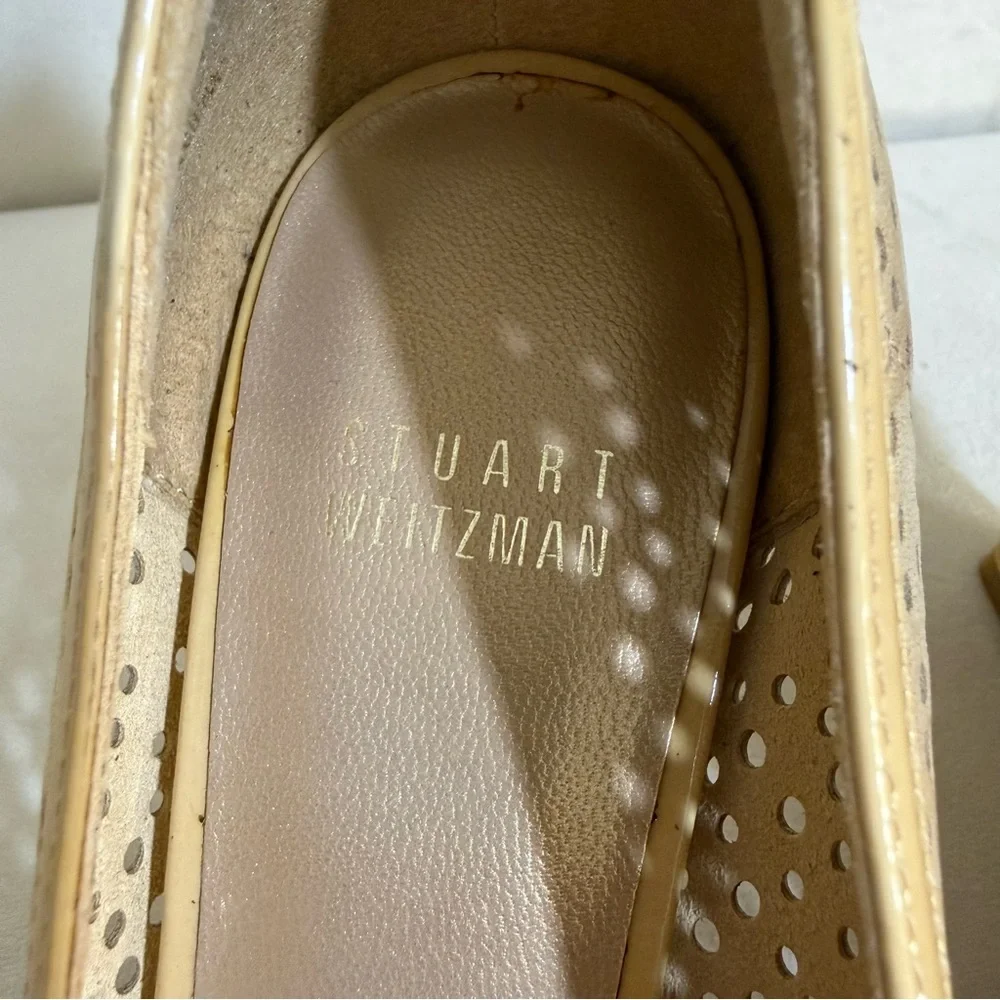 Stuart Weitzman Women’s Size 7.5 Perfecto Peep Toe Wedges - Picture 15 of 16